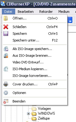 Screenshot CDBurner XP